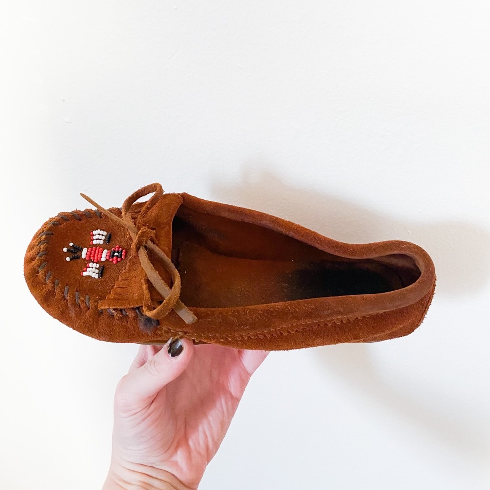beaded Minnetonka moccasins